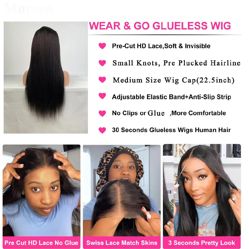 Straight Human Hair Wigs 360 13x4 13x6 HD Lace Frontal Wigs For Women 5x5 9x6 Glueless Bone Straight Lace Front Human Hair Wigs