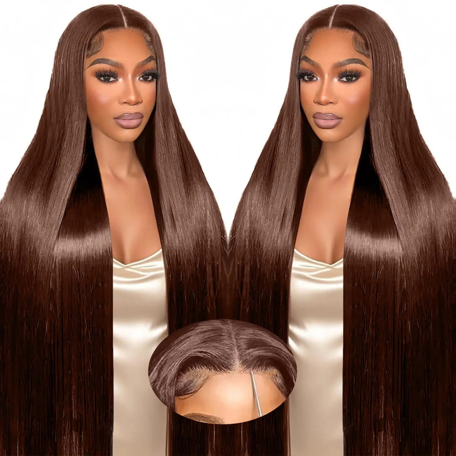 Vietnamese Glueless Wigs Human Hair Ready To Wear Bleached Knots 100% Human Hair Bone Straight Lace Front Wigs Clearance On Sale
