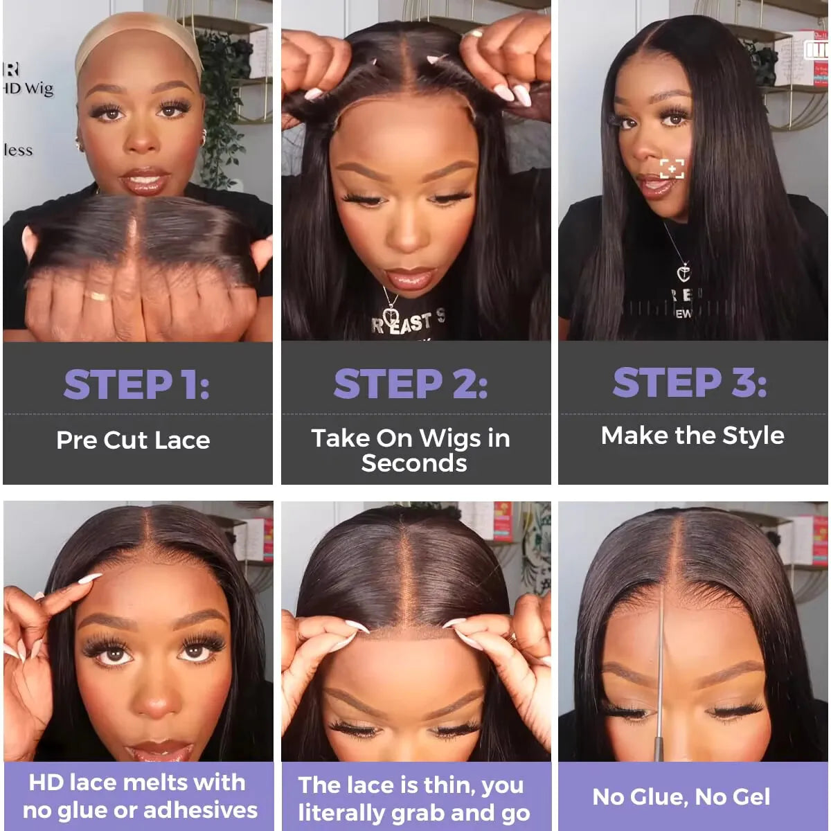 Ready to Wear 5x5 Pre Cut HD Lace Closure Glueless Wigs Human Hair Pre Plucked 36 Inch Brazilian 360 Body Wave Lace Frontal Wigs