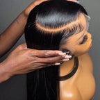 250% Hd Transparent Bone Straight 13x4 Lace Frontal Wigs Pre Plucked Brazilian Remy Hair 9x6 Glueless Wigs Human Hair For Women