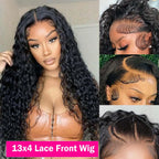 250% Water Wave Glueless Wig Human Hair 13x4 13X6 360 Curly Lace Frontal Human Hair Wig Wear Go 5x5 9x6 Glueless Wigs For Women