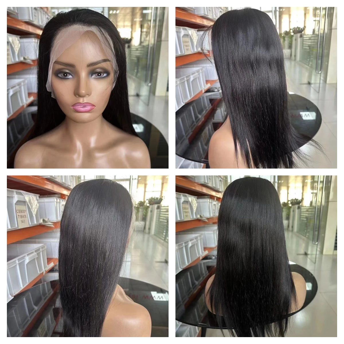 Bone Straight Full Lace Human Hair Wigs For Women Brazilian Virgin Hair HD Transparent Lace Frontal Wig Pre Plucked Remy