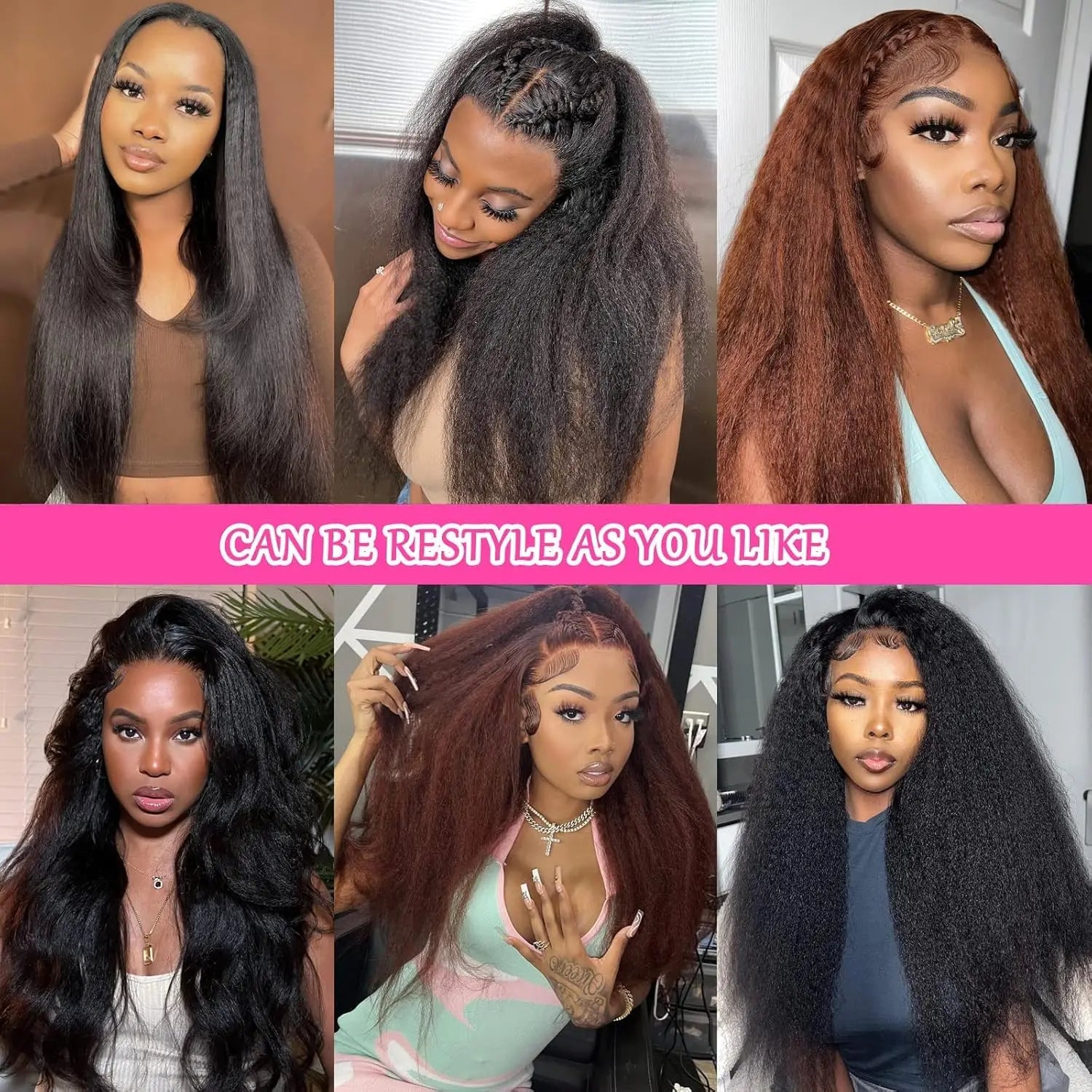 250% Kinky Straight Glueless Wig Ready To Wear And Go 13x6 Hd Yaki Straight Lace Front Human Hair Wigs For Women 30 36 Inch