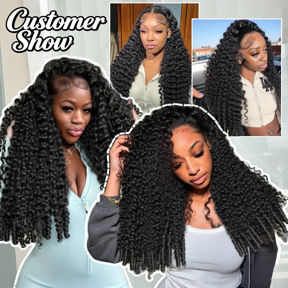 Burmese Curly Hair Wig 360 13x4 Deep Water Wave Pre Plucked Lace Frontal Wig 13x6 HD Lace Front Wigs Human Hair For Black Women