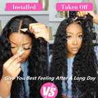 9x6 5x5 Water Wave Wear and Go Glueless Wigs Human Hair HD Deep Curly Wigs For Women Deep Wave Frontal Wig Pre Cut Glueless Wig