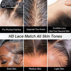 Real Straight Full Lace Wig Human Hair Wigs HD Transparent Full Lace Wig Brzailian Remy Hair For Black Women Pre Plucked On Sale